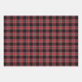 Vintag-rot-weiß rustikale tartan kariert geschenkpapier set (Vorderseite)