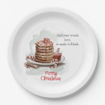 Vintag-roter Wasserfarben Candy Cane Pancake