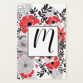 Vintag Rotes Rosa und Lavendel Planer