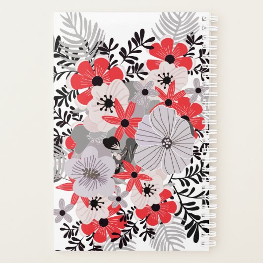 Vintag Rotes Rosa und Lavendel Planer (Rückseite)