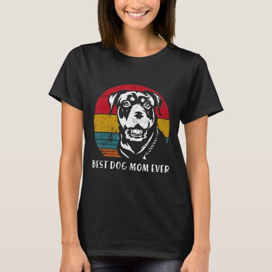 Vintag Rottweiler Shirt Beste Mama je Mütter (Vorderseite)
