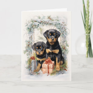 Vintag Rottweiler Weihnachten