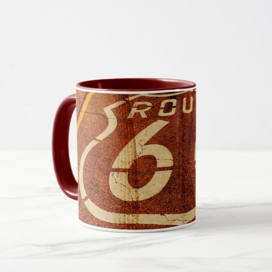Vintag Route 66 Tasse (Vorderseite Links)