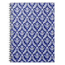 Vintag Royal Blue Damask Notebook
