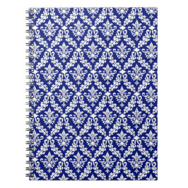 Vintag Royal Blue Damask Notebook Notizblock