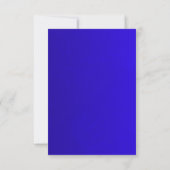 Vintag Royal Blue Elegance Wedding RSVP (Rückseite)