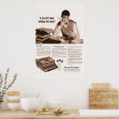 Vintag Royal Portable Schreibmaschine Ad von 1949 Poster (Küche)