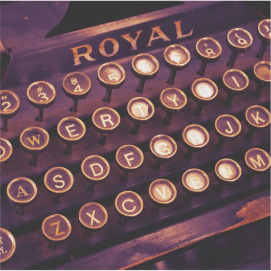 Vintag Royal Schreibwriter Aufkleber (Vorderseite)