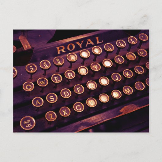 Vintag Royal Schreibwriter Postkarte (Vorderseite)