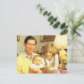 Vintag Royalty, Prince Charles, Diana, William Postkarte (Stehend Vorderseite)