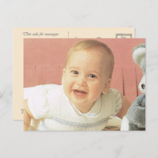 Vintag Royalty, Prince William Postkarte (Vorne/Hinten)