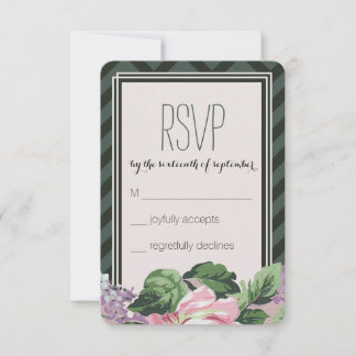 Vintag | RSVP-Antwortkarte für Hochzeiten RSVP Karte