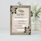 Vintag RSVP Karte (Stehend Vorderseite)