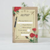 Vintag RSVP Karte (Stehend Vorderseite)