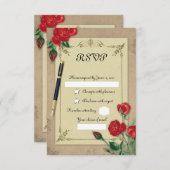 Vintag RSVP Karte (Vorne/Hinten)