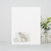Vintag Ruby Throated Humming Bird Letterhead (Stehend Vorderseite)