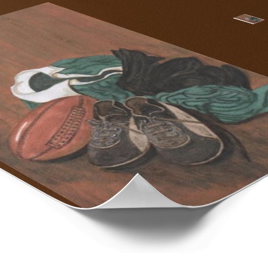 Vintag Rugby Poster (Ecke)