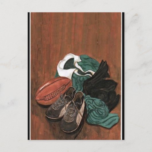 Vintag Rugby Postkarte (Vorderseite)