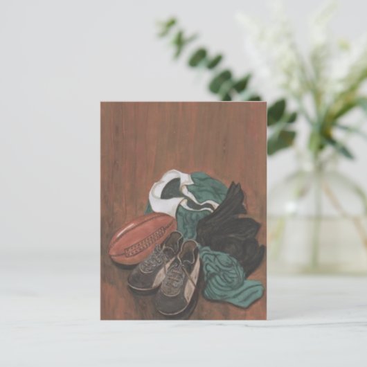 Vintag Rugby Postkarte (Stehend Vorderseite)