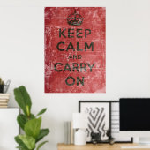 Vintag ruhig bleiben und weiterfahren poster (Heimbüro)
