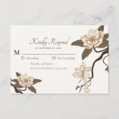 Vintag Rustic Magnolia Wedding RSVP Begleitkarte (Vorderseite)