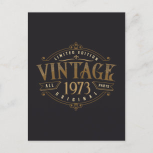 Vintag Rustikal 1973 Postkarte