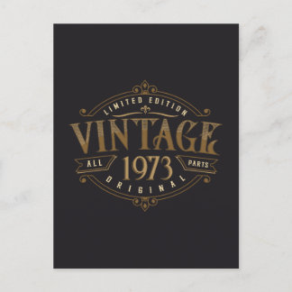 Vintag Rustikal 1973 Postkarte