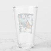 Vintag/rustikal/Schneemann/Weihnachten Glas (Rückseite)