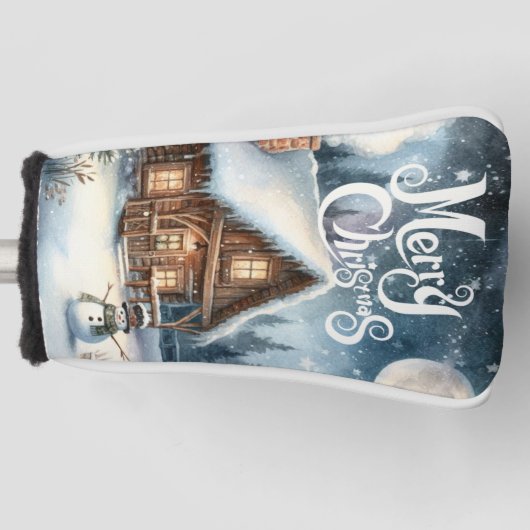 Vintag/rustikal/Schneemann/Weihnachten Golf Headcover (Vorderseite)