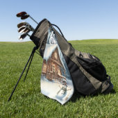 Vintag/rustikal/Schneemann/Weihnachten Golfhandtuch (Gras)