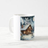 Vintag/rustikal/Schneemann/Weihnachten Kaffeetasse (Vorderseite Links)