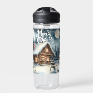 Vintag/rustikal/Schneemann/Weihnachten Trinkflasche