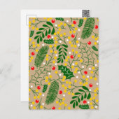 Vintag Rustikale Grüne Heilige Berry Weihnachten (Vorne/Hinten)