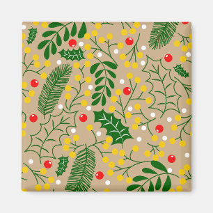 Vintag Rustikale Grüne Heilige Berry Weihnachten Magnet
