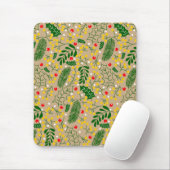 Vintag Rustikale Grüne Heilige Berry Weihnachten Mousepad (Mit Mouse)