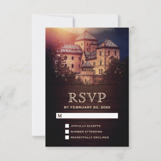 Vintag Rustikale Messe UAWG RSVP Karte (Vorderseite)