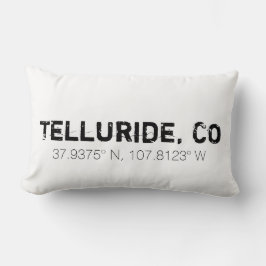 Vintag Rustikale Schwarz-weiße Stadt und Koordinat Lendenkissen