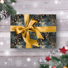 Vintag Rustikale Winterkulisse Geschenkpapier