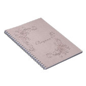 Vintag Rustikaler Glamour Elegante Rose Shabby Chi Notizblock (Rechte Seite)