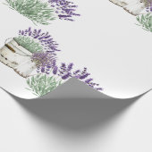 Vintag Rustikaler Lavendel White Geschenkpapier (Ecke)