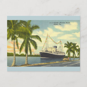 Vintag S.S. Florida Havana Bound Ship Postcard Postkarte