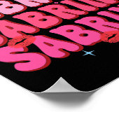 Vintag Sabrina Personalisiert Name I Liebe Sabrina Poster (Ecke)