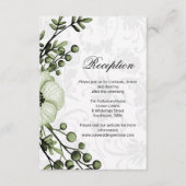 Vintag Sage Green Boho Empfang Begleitkarte (Vorderseite)