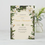 Vintag Sage Green Botanal Einladung (Stehend Vorderseite)
