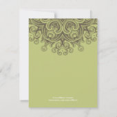 Vintag Sage Green Probe Dinner Card Einladung (Rückseite)