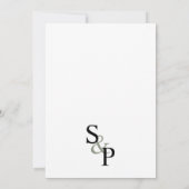 Vintag Sage Green Venue Illustration Hochzeit Einladung (Rückseite)