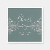 Vintag Sage Green Wedding Serviette (Vorderseite)