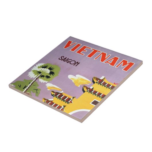 Vintag Saigon Vietnam Travel Fliese (Seite)