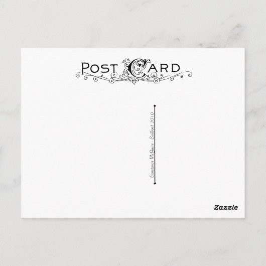 Vintag Sailboat Postcard Postkarte (Rückseite)