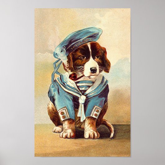 Vintag Sailor Dog Poster (Vorne)